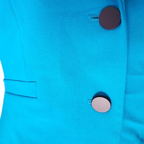 Calvin Klein Ocean Blue Blazer Suit Jacket - Picture 2 of 4